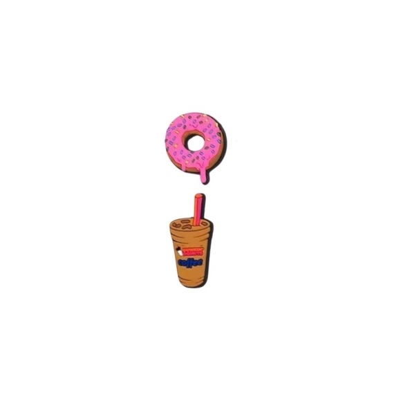 CROCS Other - Dunkin Donuts Jibbits, Set of 2, Donuts, Coffee, Crocs